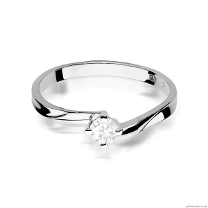 Pierścionek W0243 Diament Laboratoryjny 0,20ct białe złoto