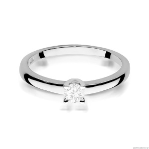 Pierścionek W0292 Diament Laboratoryjny 0,25ct białe złoto