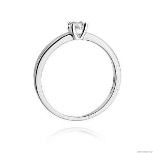 Pierścionek W0292 Diament Laboratoryjny 0,25ct białe złoto