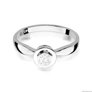 Pierścionek W0294 Diament Laboratoryjny 0,20ct białe złoto