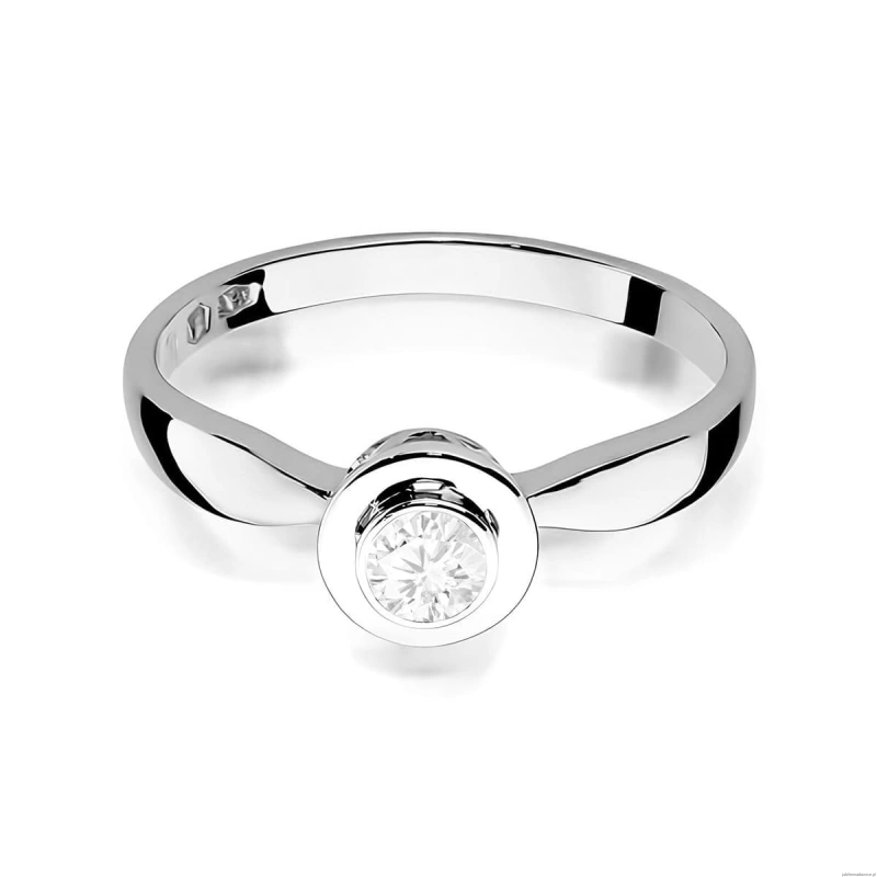 Pierścionek W0294 Diament Laboratoryjny 0,20ct białe złoto
