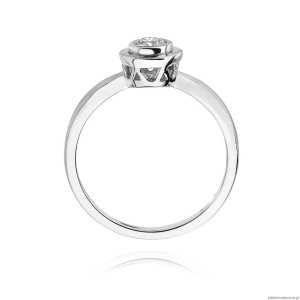 Pierścionek W0294 Diament Laboratoryjny 0,20ct białe złoto