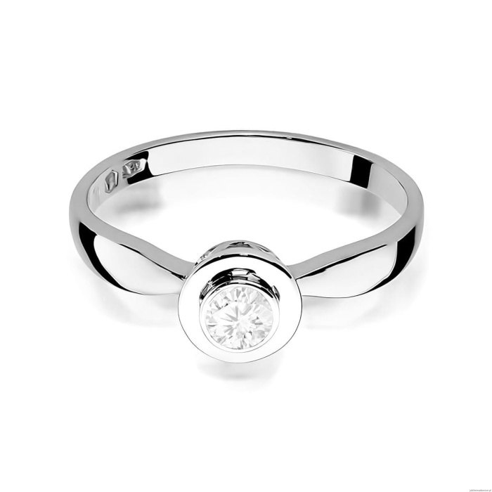 Pierścionek W0294 Diament Laboratoryjny 0,25ct białe złoto