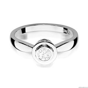 Pierścionek W0294 Diament Laboratoryjny 0,30ct białe złoto