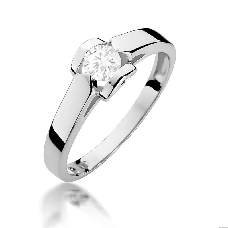Pierścionek W0320 Diament Laboratoryjny 0,30ct białe złoto
