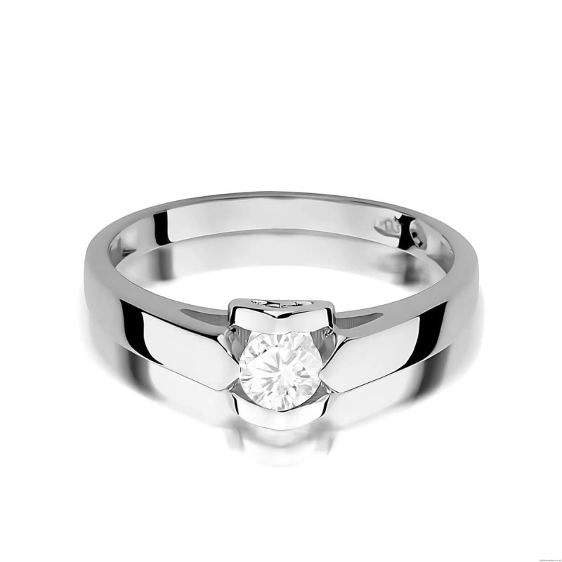Pierścionek W0320 Diament Laboratoryjny 0,30ct białe złoto