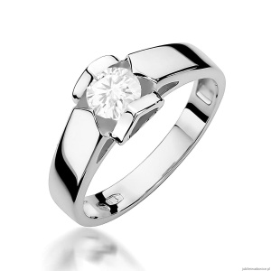 Pierścionek W0320 Diament Laboratoryjny 0,50ct białe złoto
