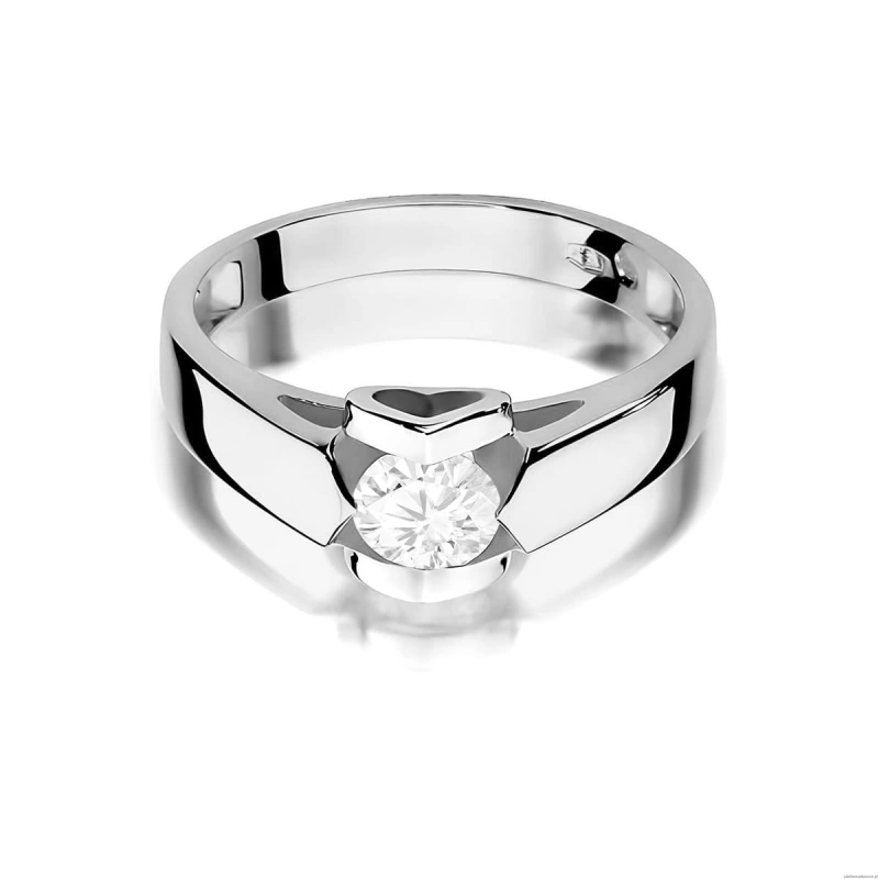 Pierścionek W0320 Diament Laboratoryjny 0,50ct białe złoto