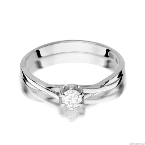 Pierścionek W0340B Diament Laboratoryjny 0,20ct białe złoto