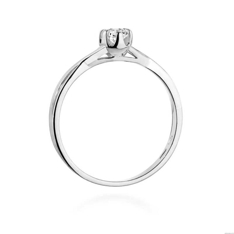 Pierścionek W0340B Diament Laboratoryjny 0,20ct białe złoto
