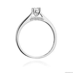 Pierścionek W0341 Diament Laboratoryjny 0,25ct białe złoto