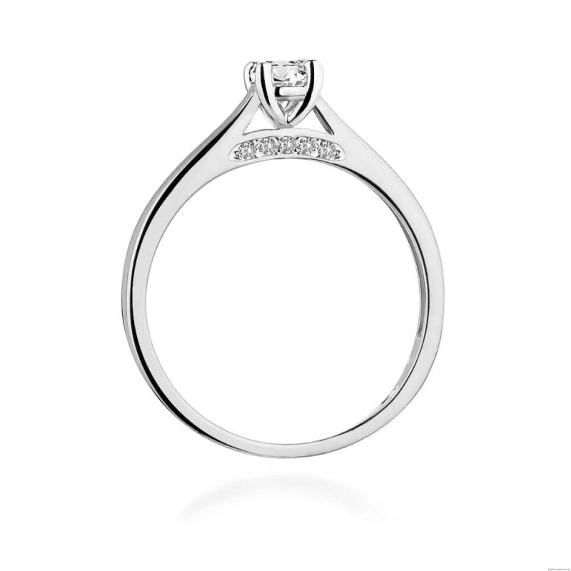 Pierścionek W0341 Diament Laboratoryjny 0,25ct białe złoto