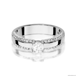 Pierścionek W0356 Diament Laboratoryjny 0,25ct białe złoto