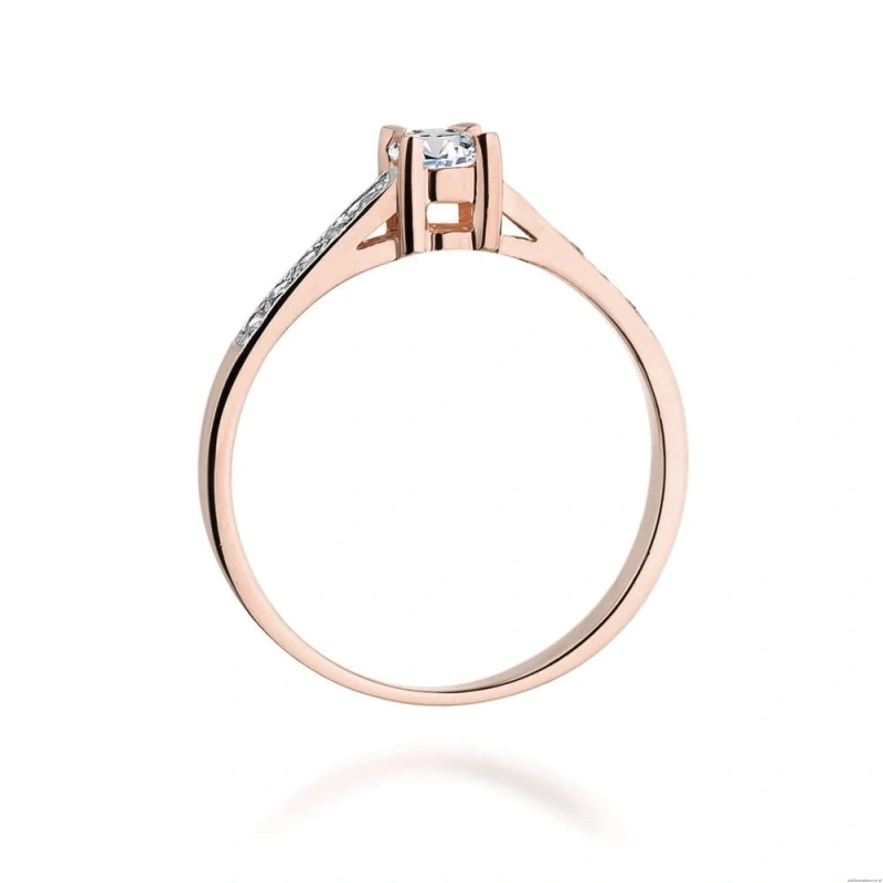 Pierścionek W0364 Diament Laboratoryjny 0,30ct różowe złoto
