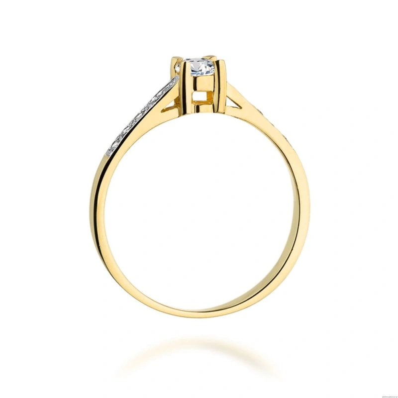 Pierścionek W0364 Diament Laboratoryjny 0,30ct żółte złoto