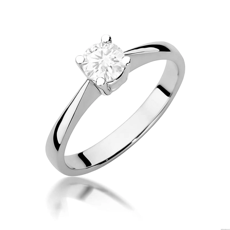 Pierścionek W0404 Diament Laboratoryjny 0,50ct białe złoto
