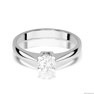 Pierścionek W0404 Diament Laboratoryjny 0,50ct białe złoto