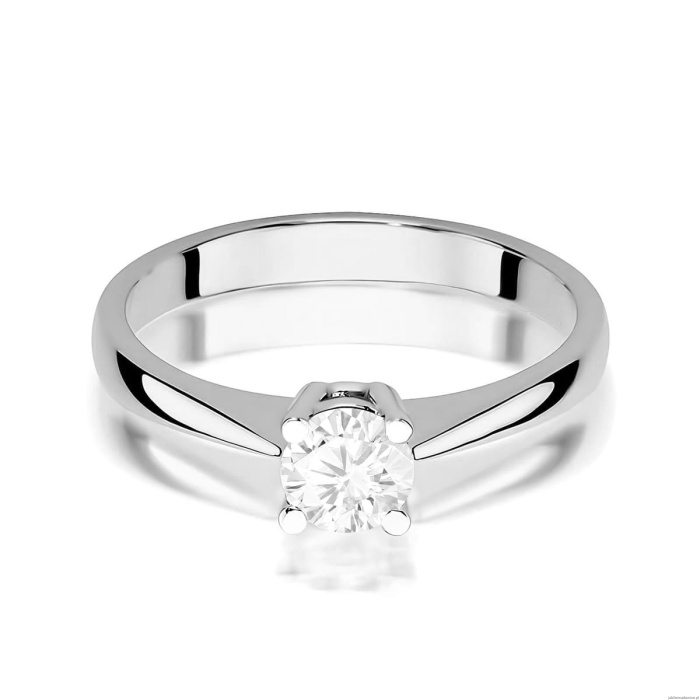 Pierścionek W0404 Diament Laboratoryjny 0,50ct białe złoto