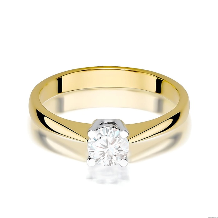 Pierścionek W0404 Diament Laboratoryjny 0,50ct żółte złoto