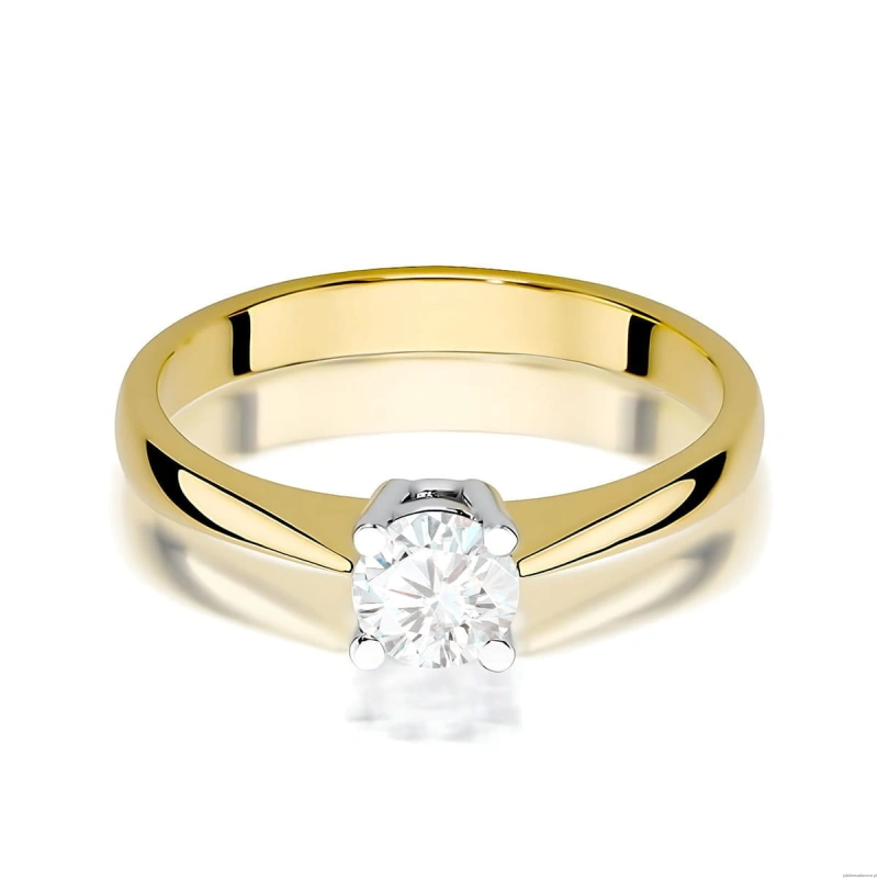Pierścionek W0404 Diament Laboratoryjny 0,50ct żółte złoto
