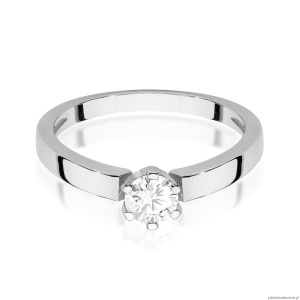 Pierścionek W0562 Diament Laboratoryjny 0,25ct białe złoto
