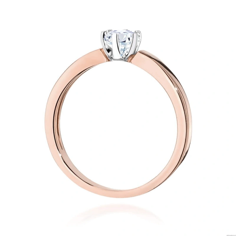 Pierścionek W0562 Diament Laboratoryjny 0,25ct różowe złoto