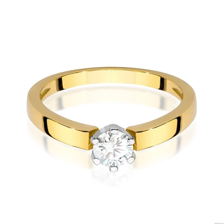 Pierścionek W0562 Diament Laboratoryjny 0,25ct żółte złoto