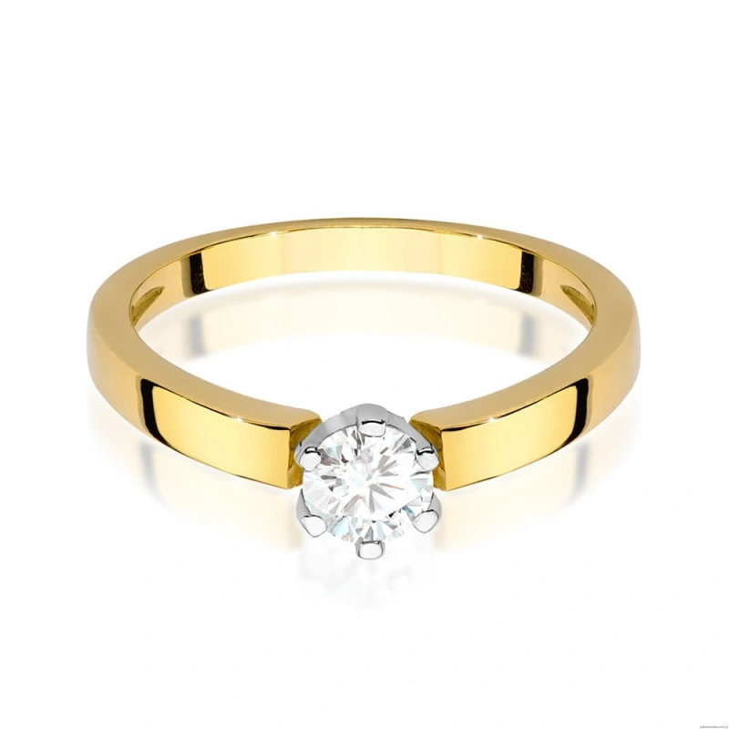 Pierścionek W0562 Diament Laboratoryjny 0,25ct żółte złoto