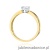 Pierścionek W0562 Diament Laboratoryjny 0,25ct żółte złoto
