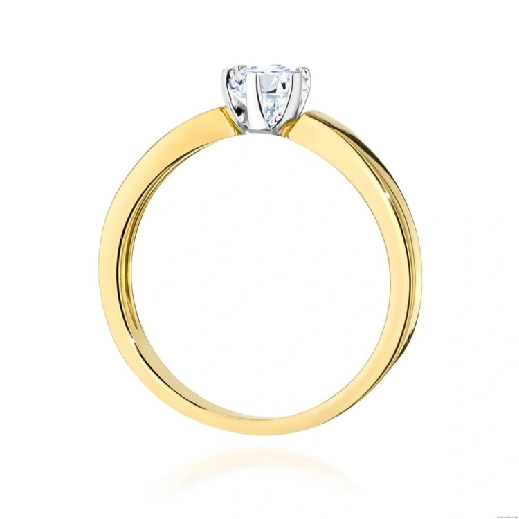 Pierścionek W0562 Diament Laboratoryjny 0,25ct żółte złoto