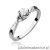 Pierścionek W0329 Diament Labolatoryjny 0,10ct białe złoto