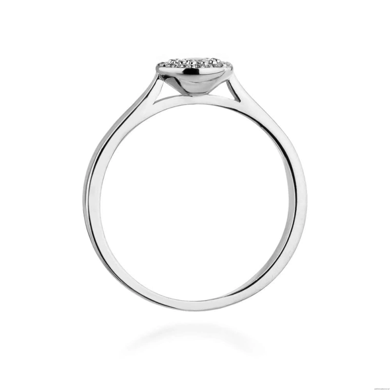 Pierścionek W0362 Diament Laboratoryjny 0,15ct białe złoto