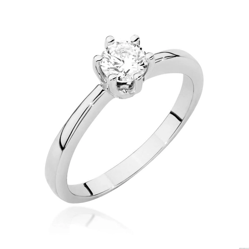 Pierścionek W0428 Diament Laboratoryjny 0,40ct białe złoto