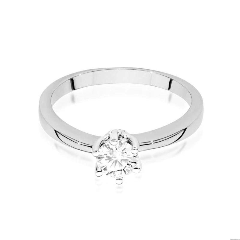 Pierścionek W0428 Diament Laboratoryjny 0,40ct białe złoto
