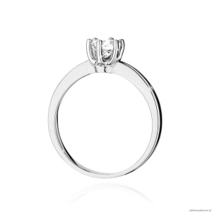 Pierścionek W0482 Diament Labolatoryjny 0,50ct białe złoto