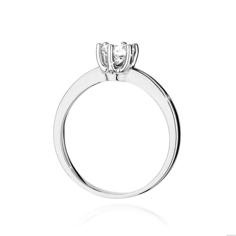 Pierścionek W0482 Diament Labolatoryjny 0,50ct białe złoto
