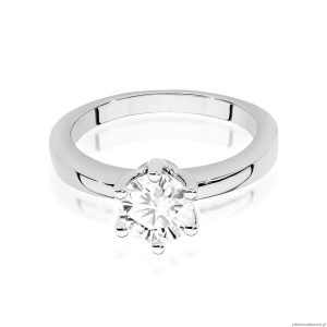 Pierścionek W0482 Diament Labolatoryjny 0,70ct białe złoto