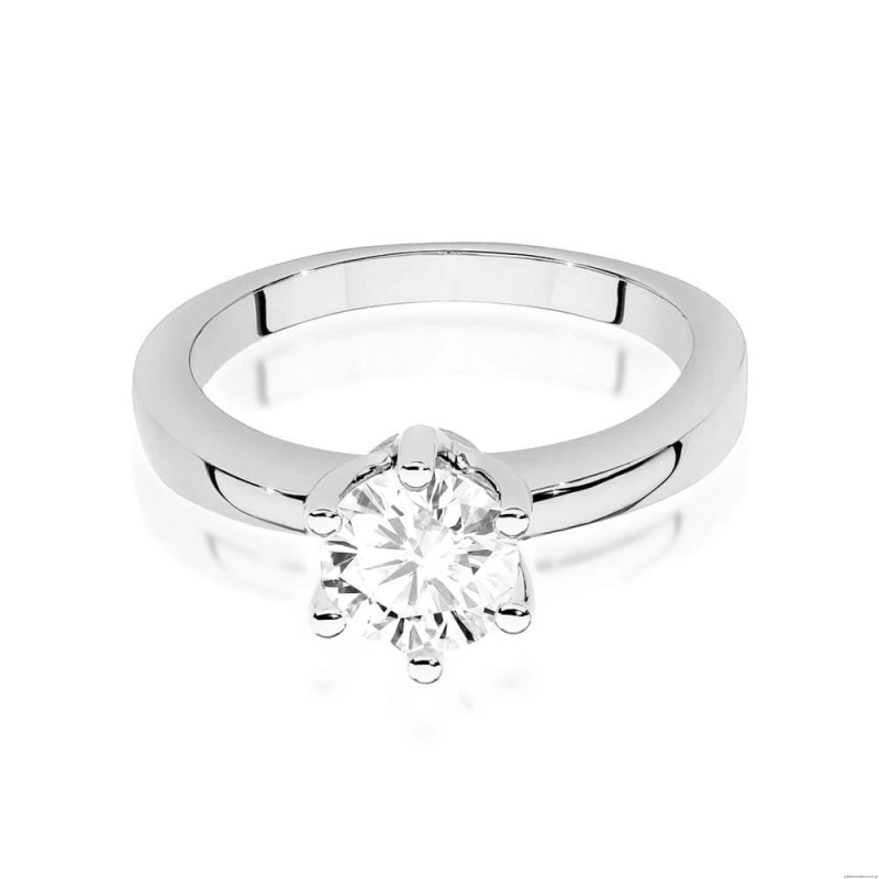 Pierścionek W0482 Diament Labolatoryjny 0,70ct białe złoto