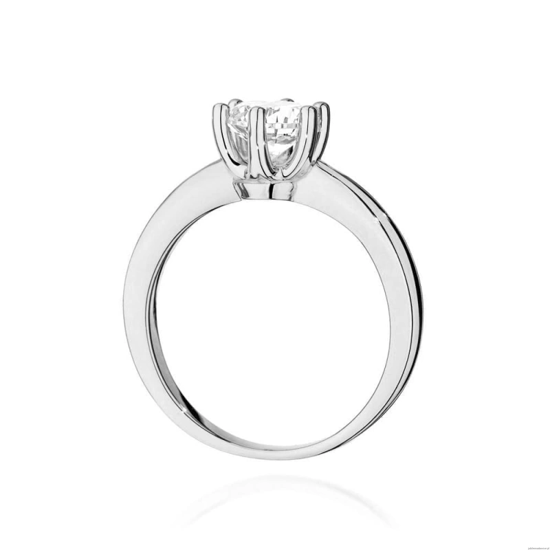 Pierścionek W0482 Diament Labolatoryjny 0,70ct białe złoto