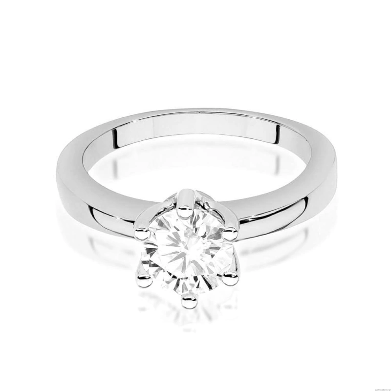 Pierścionek W0482 Diament Labolatoryjny 1,00ct białe złoto