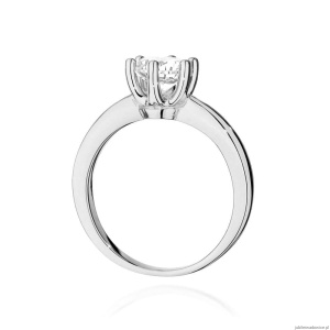 Pierścionek W0482 Diament Labolatoryjny 1,00ct białe złoto