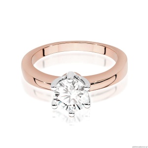 Pierścionek W0482 Diament Labolatoryjny 1,00ct różowe złoto