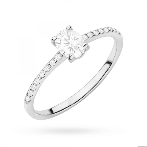 Pierścionek W0582 diament laboratoryjny 0,30ct białe złoto