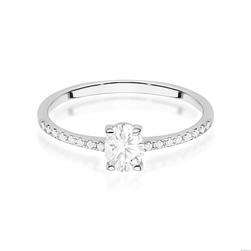 Pierścionek W0582 diament laboratoryjny 0,30ct białe złoto