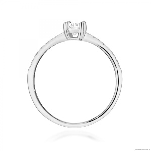 Pierścionek W0582 diament laboratoryjny 0,30ct białe złoto