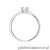 Pierścionek W0582 diament laboratoryjny 0,30ct białe złoto