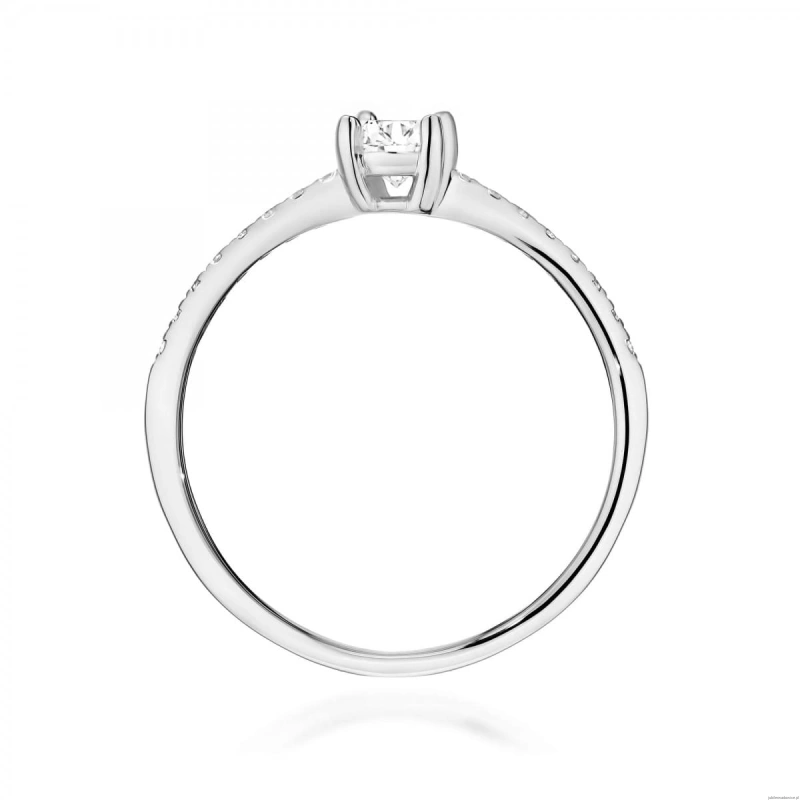 Pierścionek W0582 diament laboratoryjny 0,30ct białe złoto