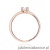 Pierścionek W0582 z diament laboratoryjny 0,30ct różowe złoto