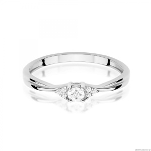 Pierścionek W0682 Diament 0,01ct białe złoto