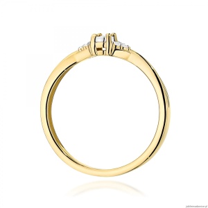 Pierścionek W0682 Diament 0,01ct żółte złoto